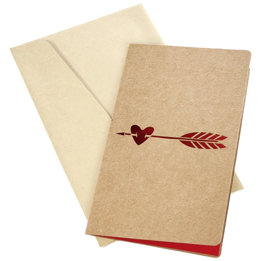 Gift Card ,Valentines heart with bow and arrow