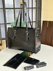 Handbag Tote snake Print  top handle