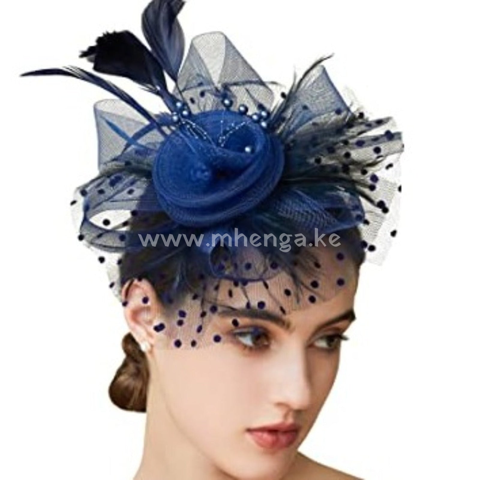Fascinators Hats Pill Box With Feathers For Women Fascinator Wedding Ladies Fascinators Navy Blue