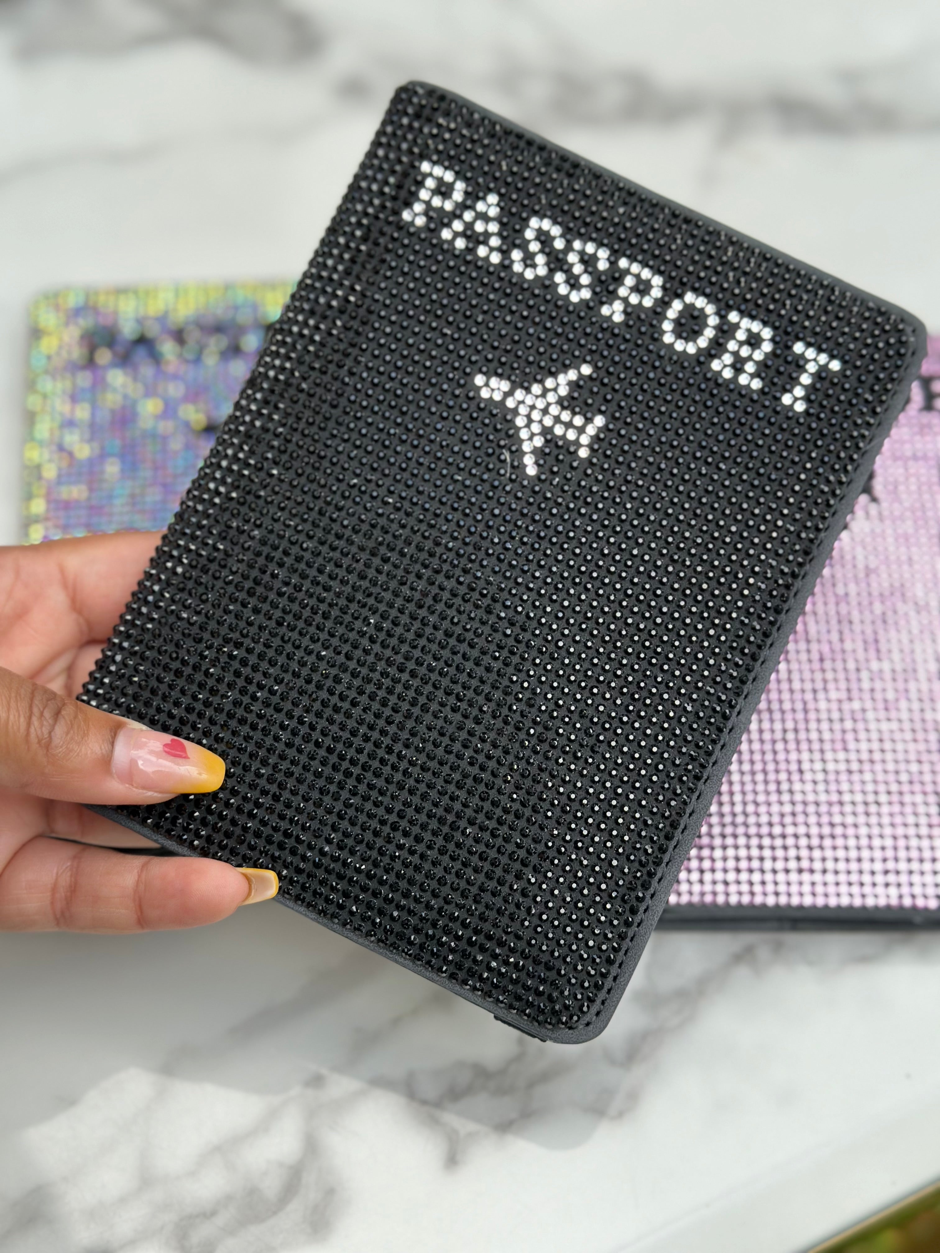 Passport holder /Cover Shiny glitter RFID