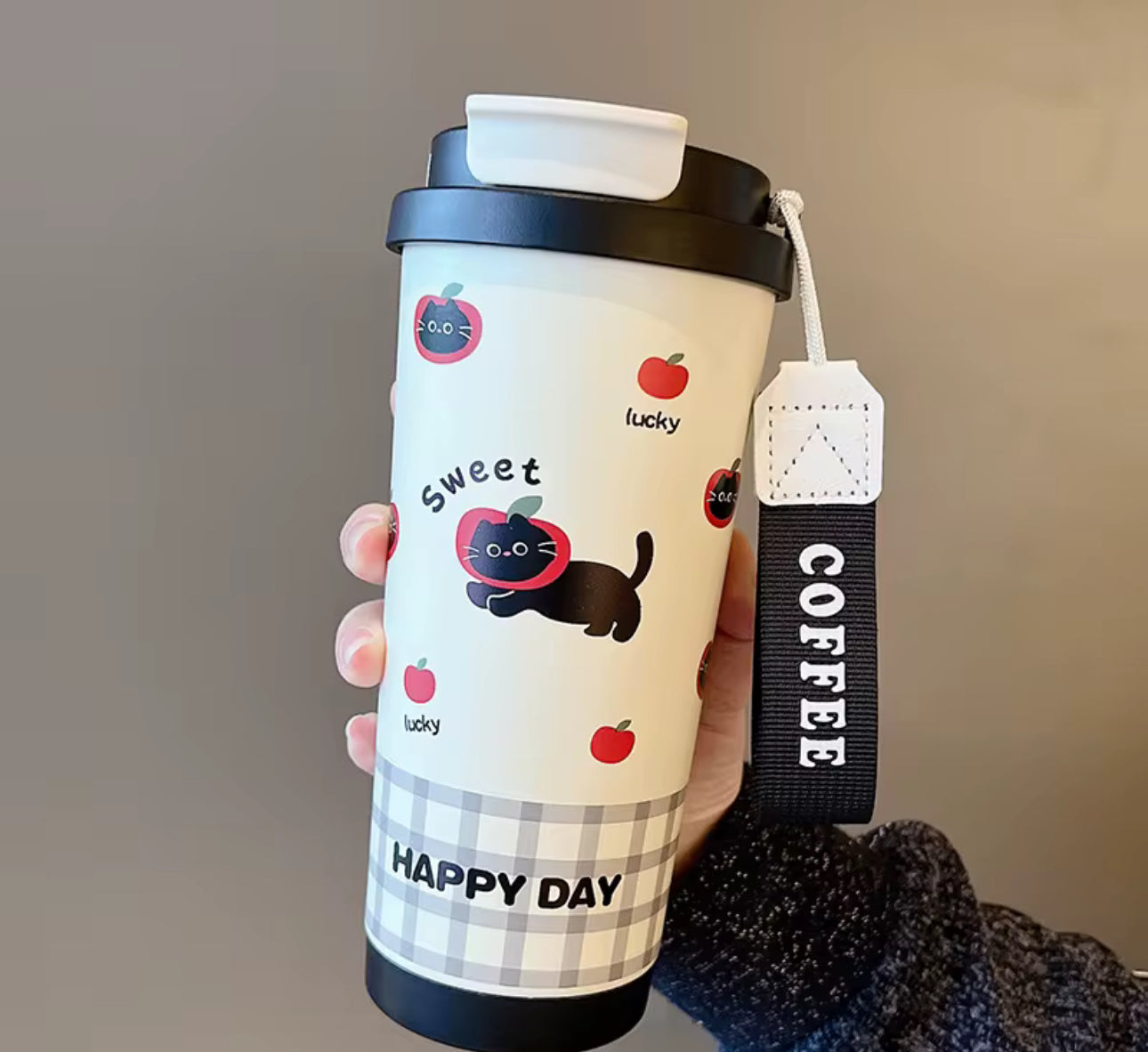 Tumbler happy day Good luck coffee mug