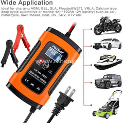 12V 5A Motorcycle Car Battery Charger Maintainer Desulfator Smart Pulse Repair Lcd Display