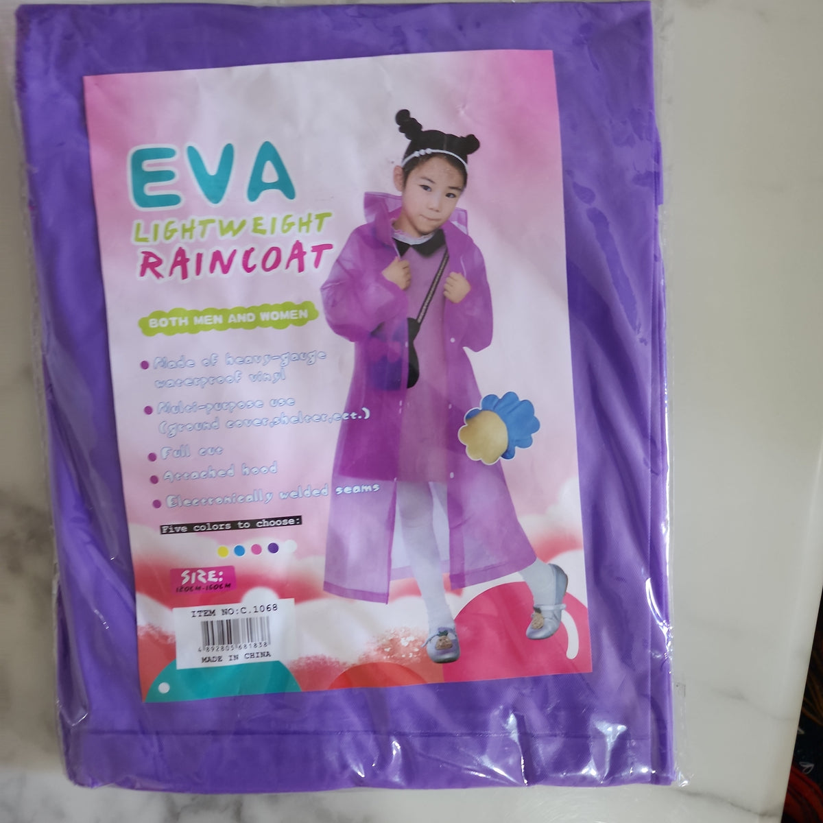 Eva kids plain raincoat