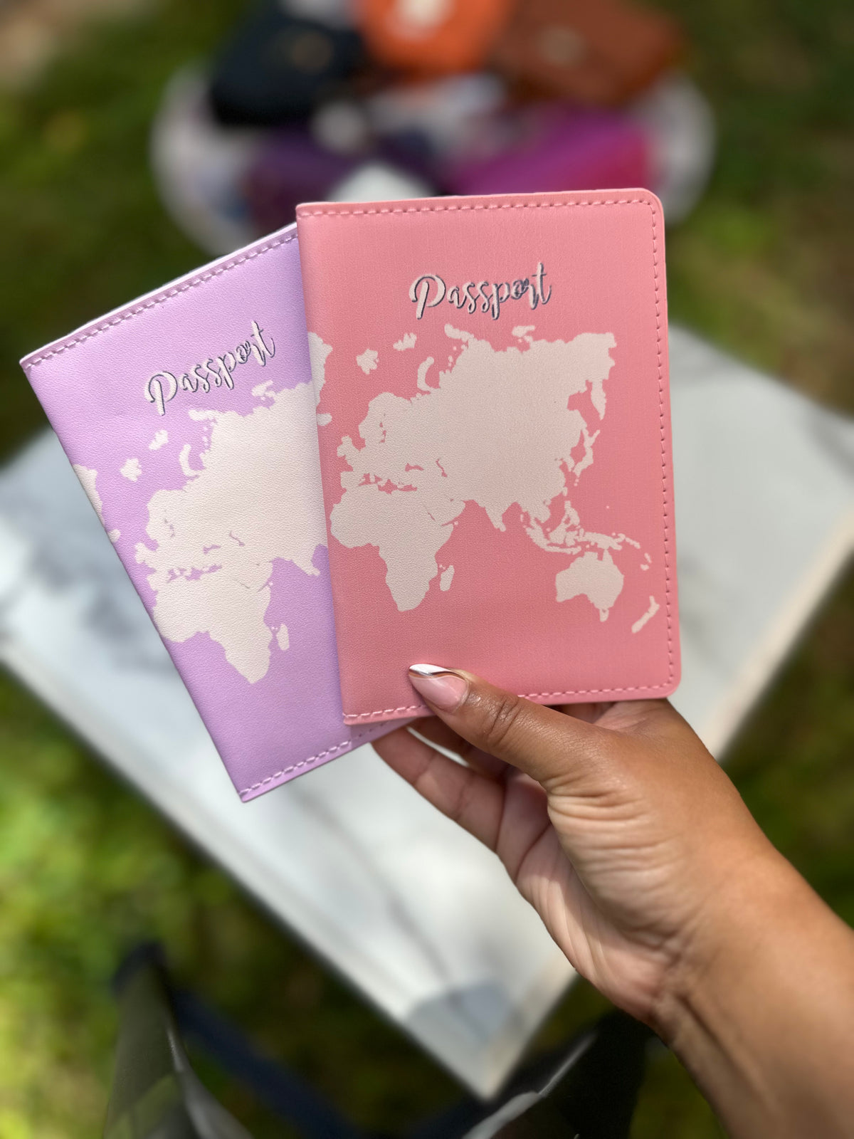 Passport cover world map