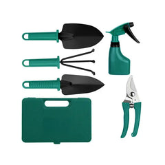 Garden Tool Set, 5 PCS Gardening Hand Tools Kit, Gardening Tool Set, Gardening Gifts for Women with Pruning Shears Hand Rake Shovel Transplanter Cultivator