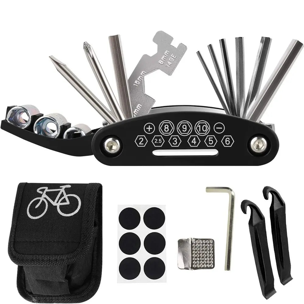 Bike Accessories Multi Tool Set With Pump Tire Patch Portable Mountain Road BikeTire Auto Tool Set Bicycle Repair Tools Kit