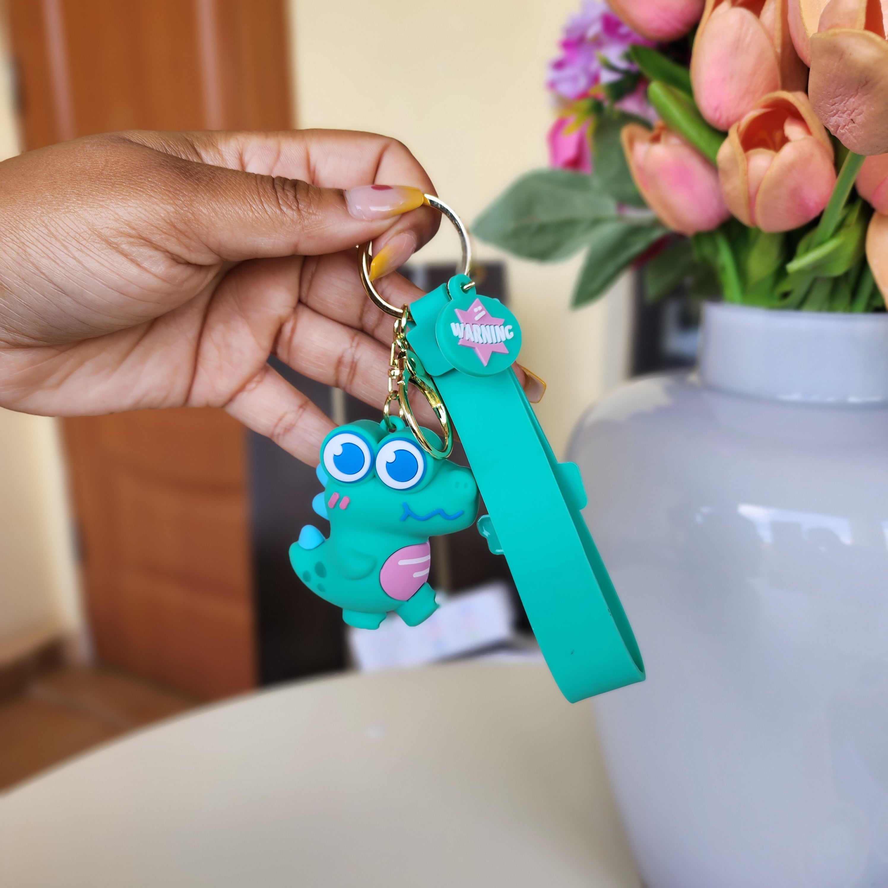 Crocodile cute 3D keychain keyholder