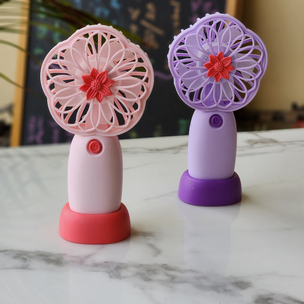 Portable cute fans with stand