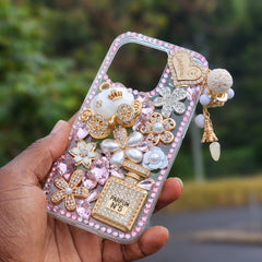 Iphone 14 plus shimmery fancy phone case