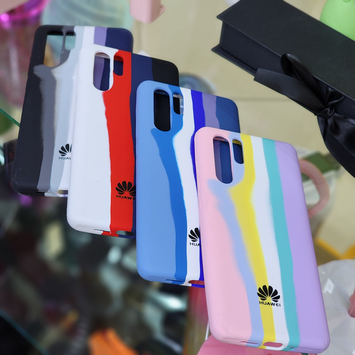 Huawei p30 pro silicone case stripes p 30 pro cases