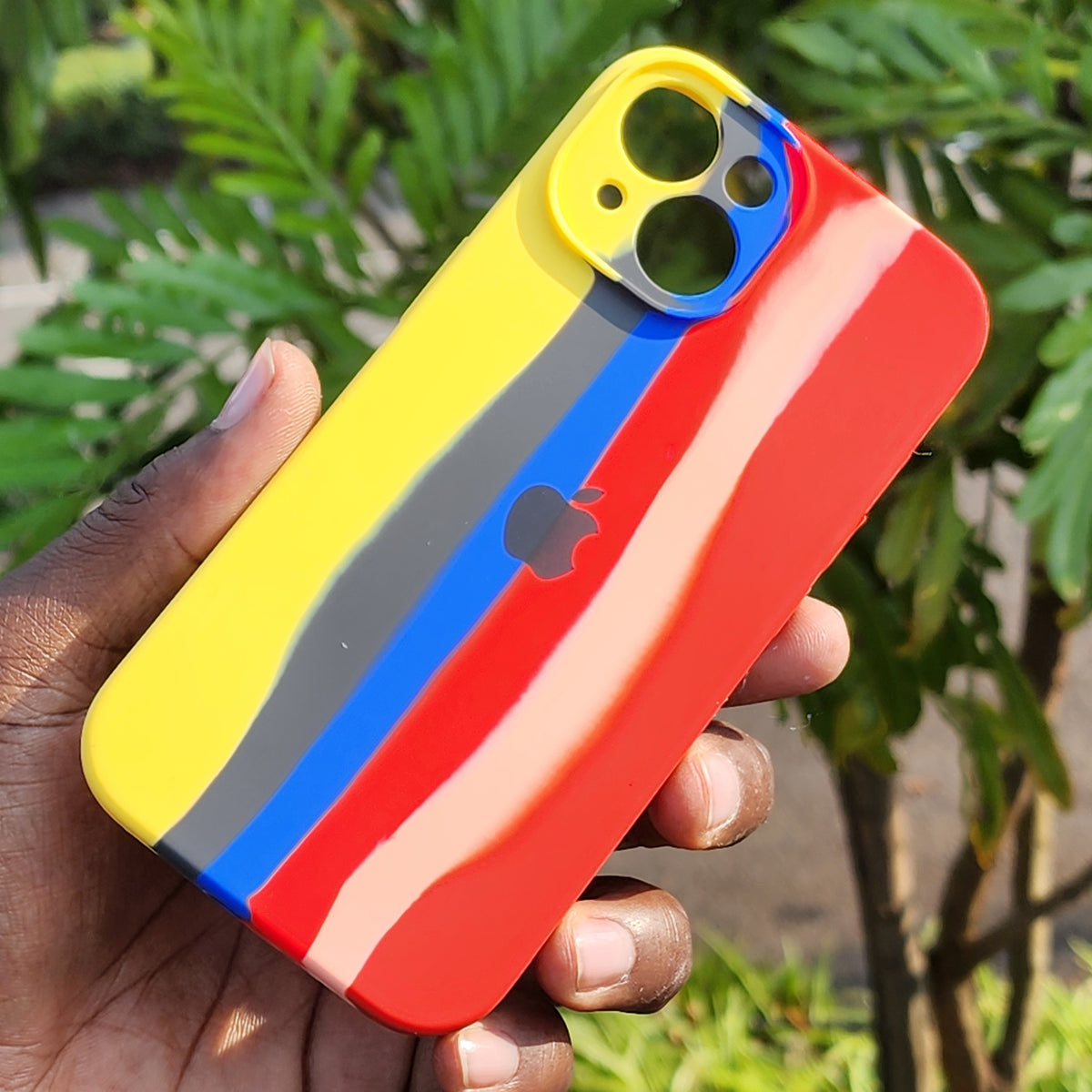 IPhone 15 multi colored silicone phone case