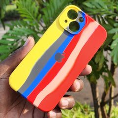 IPhone 15 multi colored silicone phone case