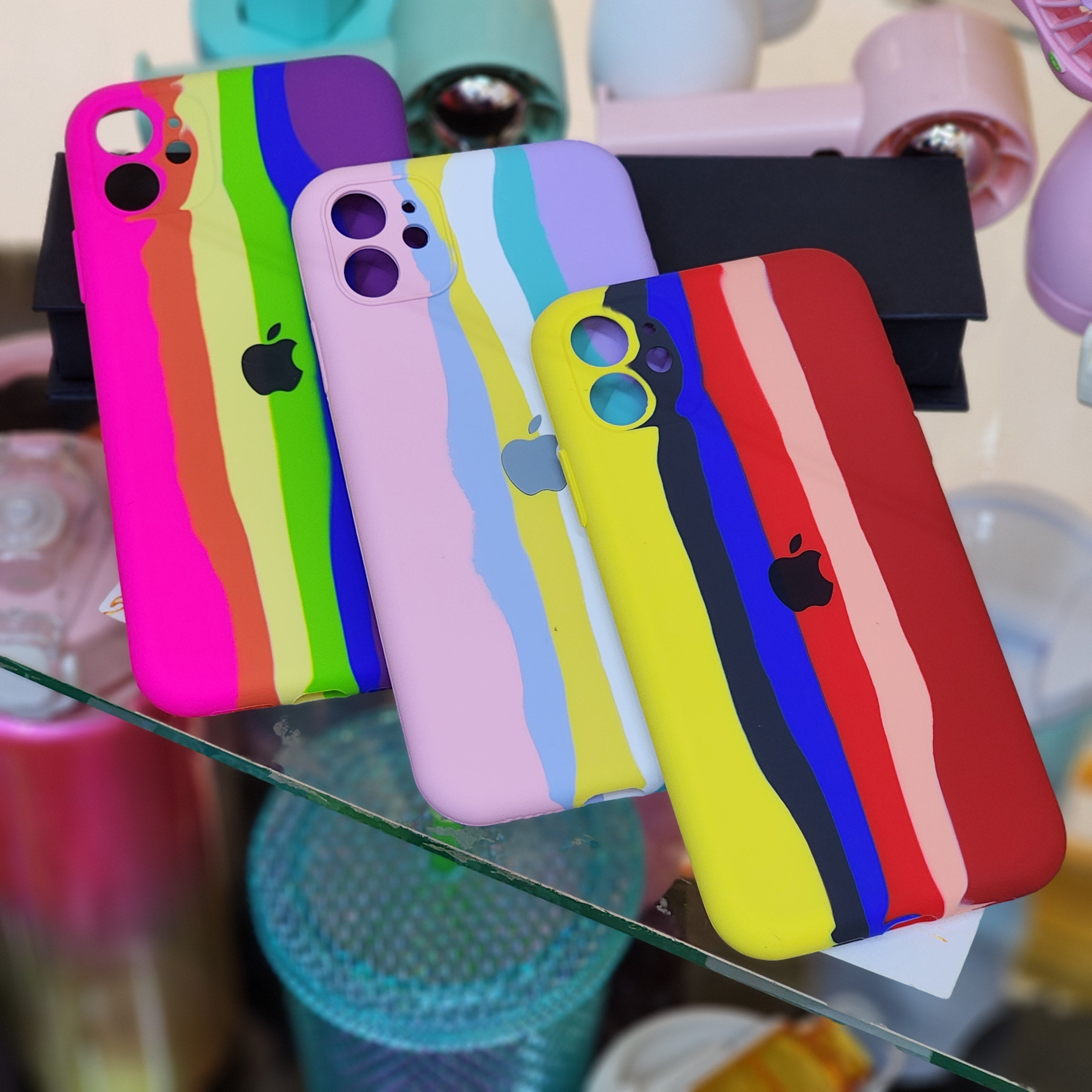 IPhone 11 stripes silicone phone case