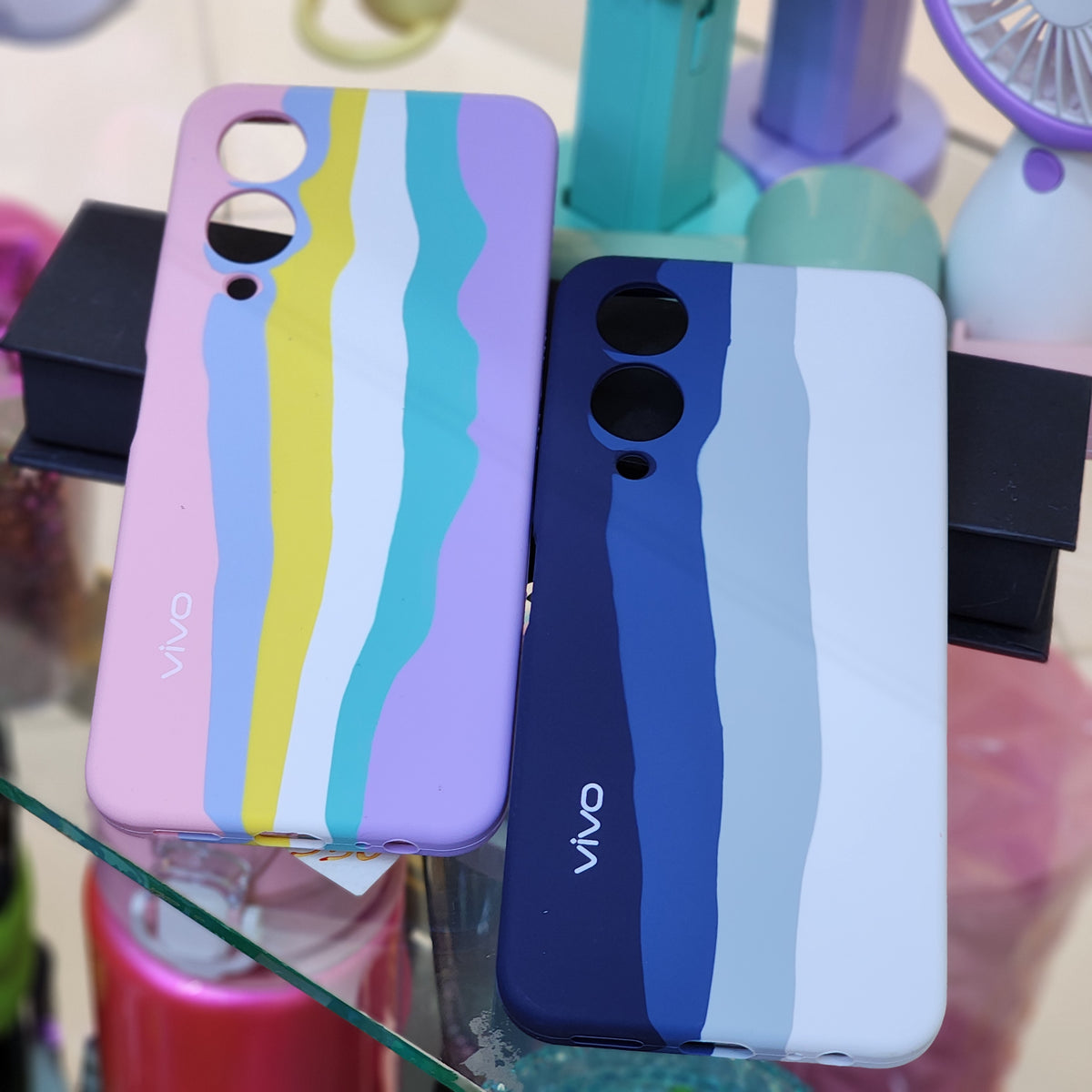 Vivo Y17s multi colored phone case silicone phone cases