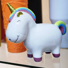 Fancy piggy bank unicorn