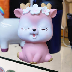 Piggy Bank Girls,Cute Deer Money Bank,Unbreakable Plastic Coin Bank,Large Piggy Bank for Adults,Best Birthday for Kids Home Nursery Personalized Decorations