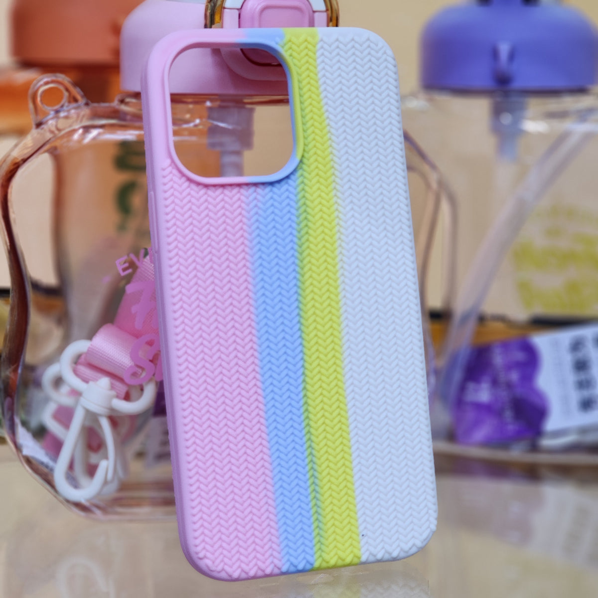 IPhone 14 pro max pure silicone cases ribbed phone cover case