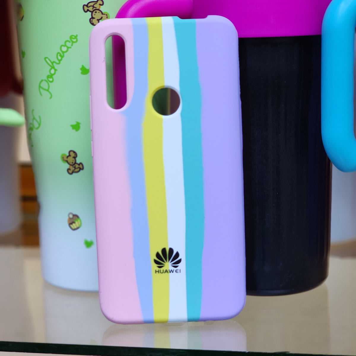 Huawei Y 9 Prime 2019 Y9 silicone phone case cover stripes.