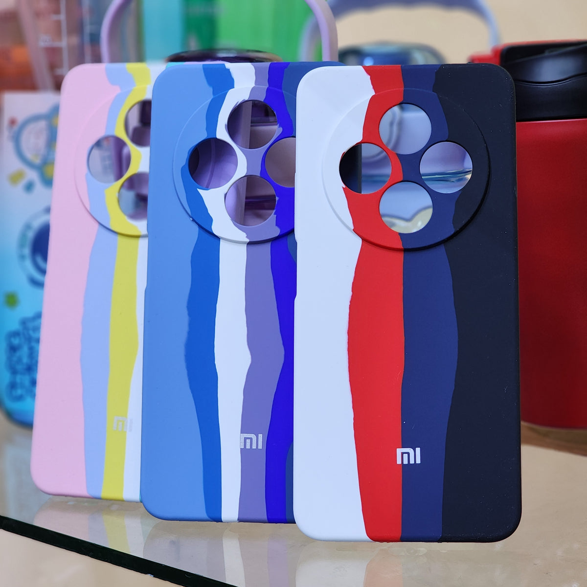 Redmi 14c multi color silicone case phone cases