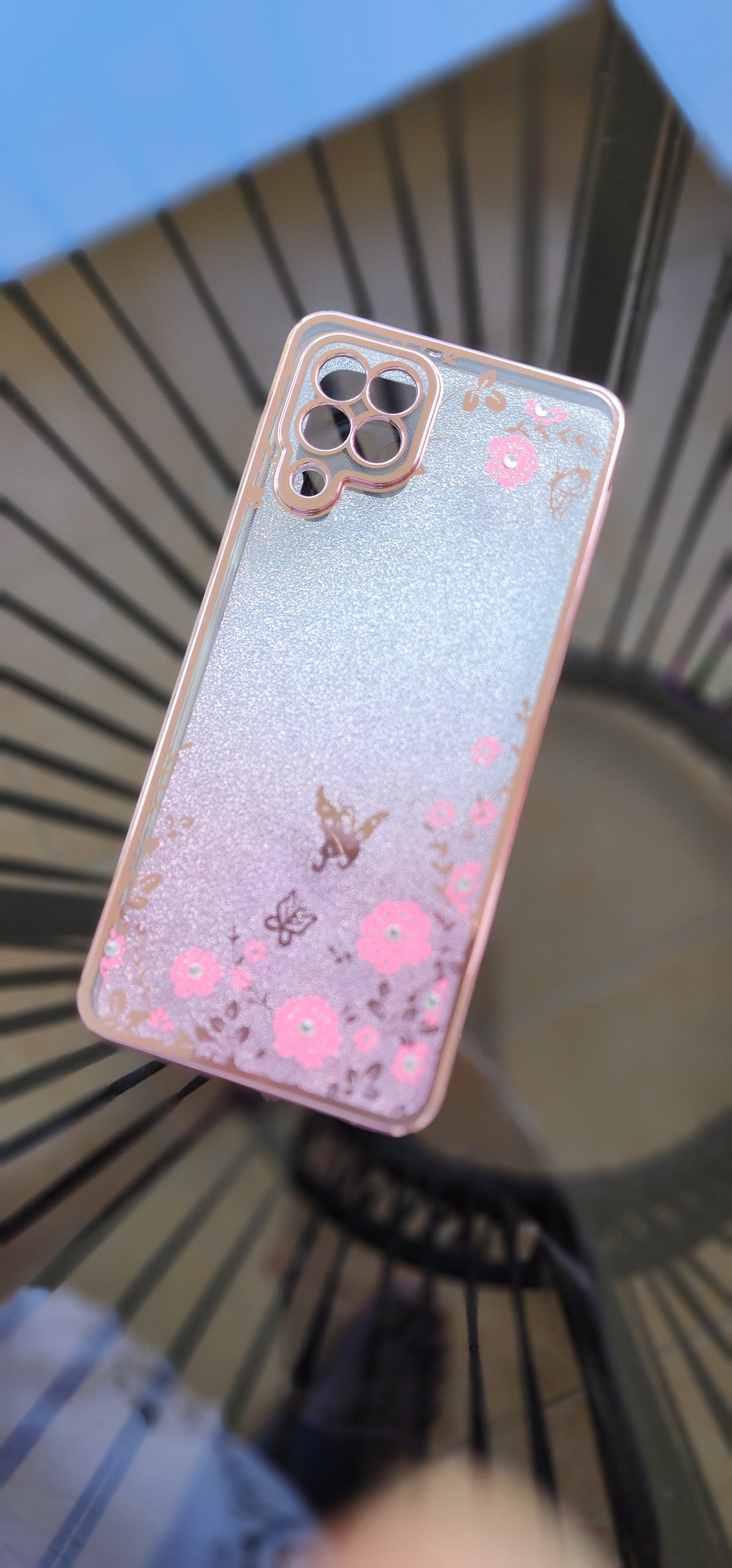 Samsung A22 4g cute cases flower shiny case a 22 4 g