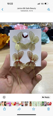 Earrings butterfly dangling