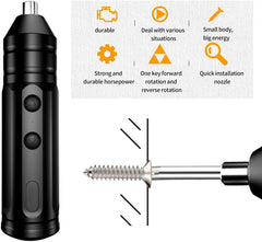 Cordless Electric Screwdriver Kit Mini Drill 250 RPM,USB Rechargeable Power Screwdrivers Set,Portable Automatic Home Repair Tool Kit with USB Cable