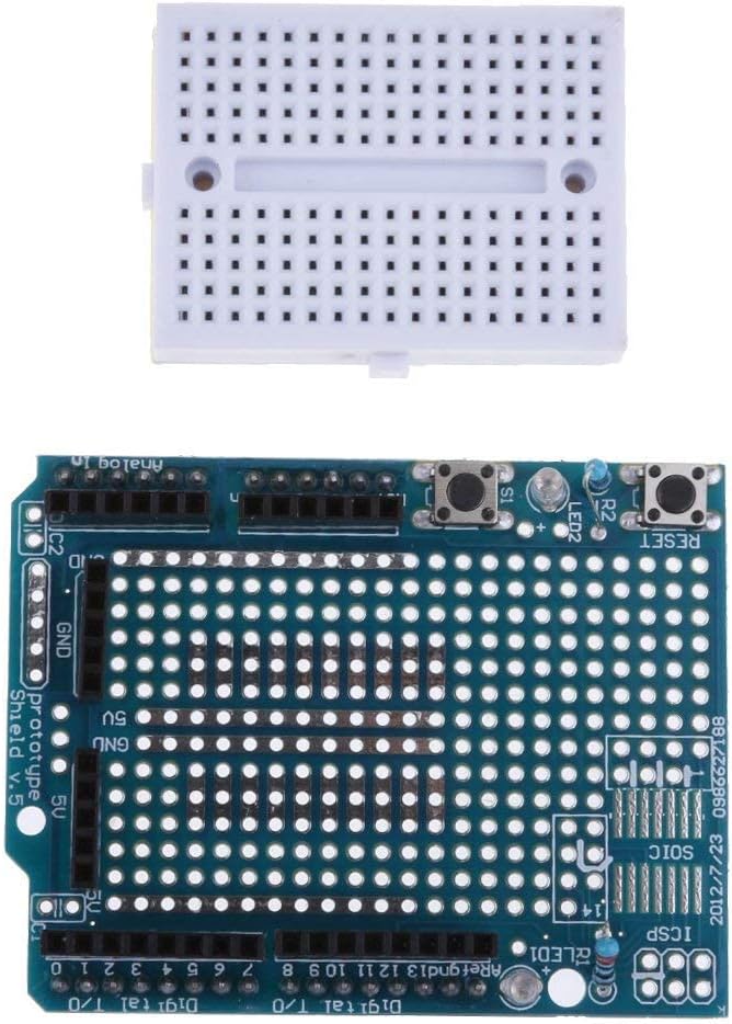 UNO R3 Proto Shield Prototype Expansion Board with SYB-170 Mini Breadboard Based for Arduino UNO R3 ProtoShield