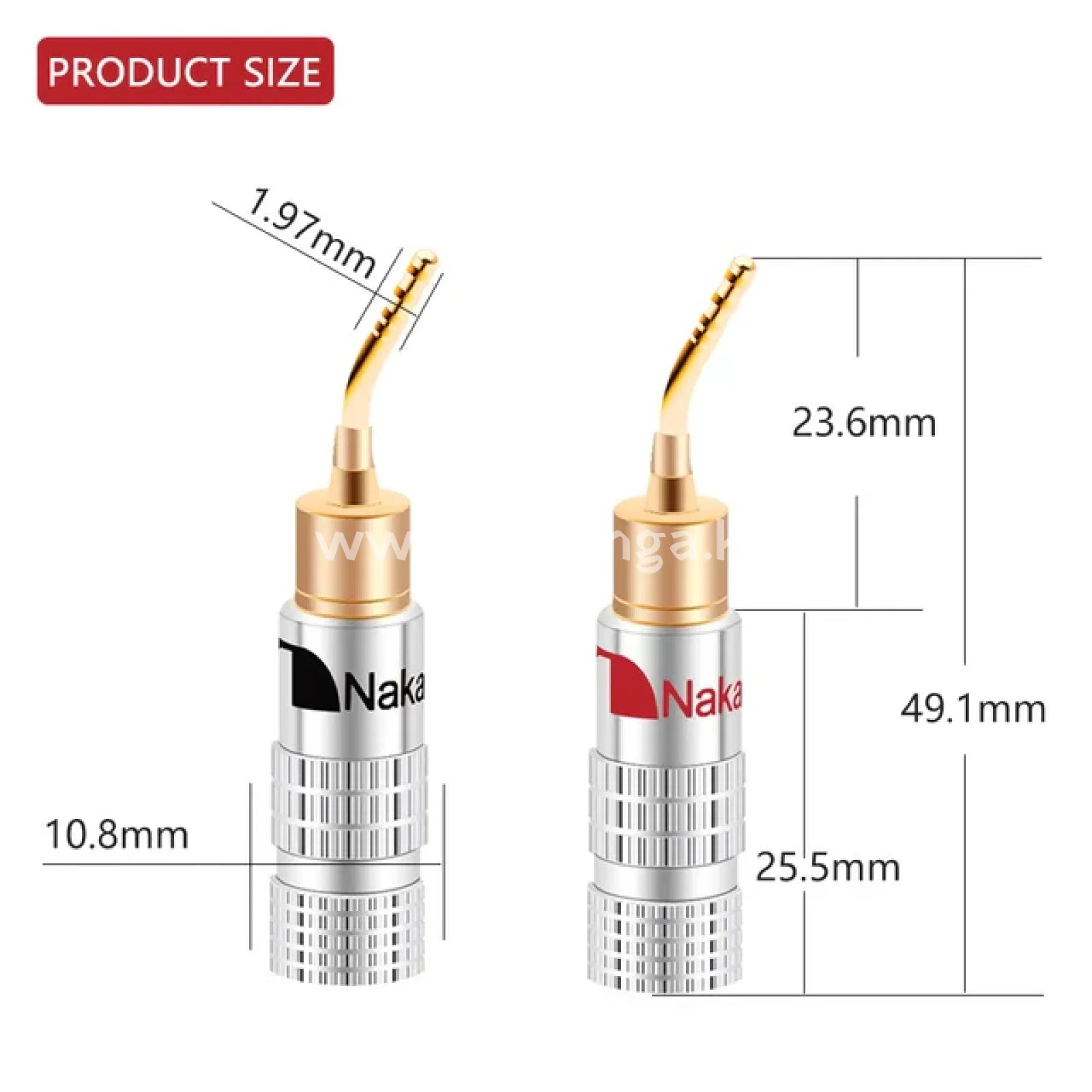 2Mm Banana Speaker Pin Plugs Audio Screw Type Cable Connector Adapter Gold Plated Connectors Plug
