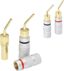 2Mm Banana Speaker Pin Plugs Audio Screw Type Cable Connector Adapter Gold Plated Connectors Plug