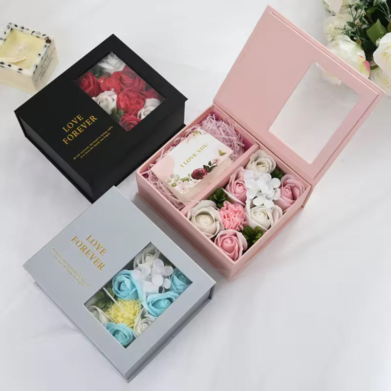 Gift pack set forever flowers rose