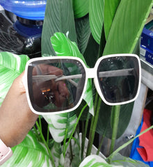 Sunglasses White recta-square