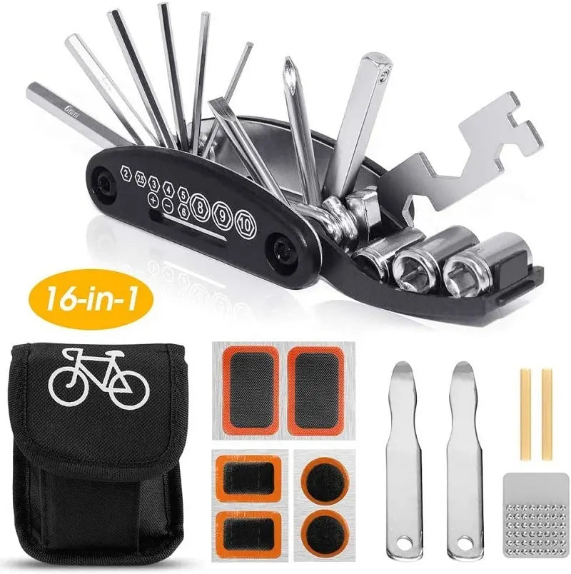 Bike Accessories Multi Tool Set With Pump Tire Patch Portable Mountain Road BikeTire Auto Tool Set Bicycle Repair Tools Kit