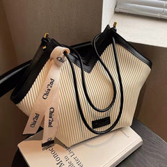 Handbag v shaped with scarf