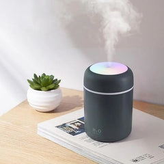 Portable Mini Humidifier, Colorful, Cool Mist, USB Powered. Perfect for Bedroom, Office & Car (300ml