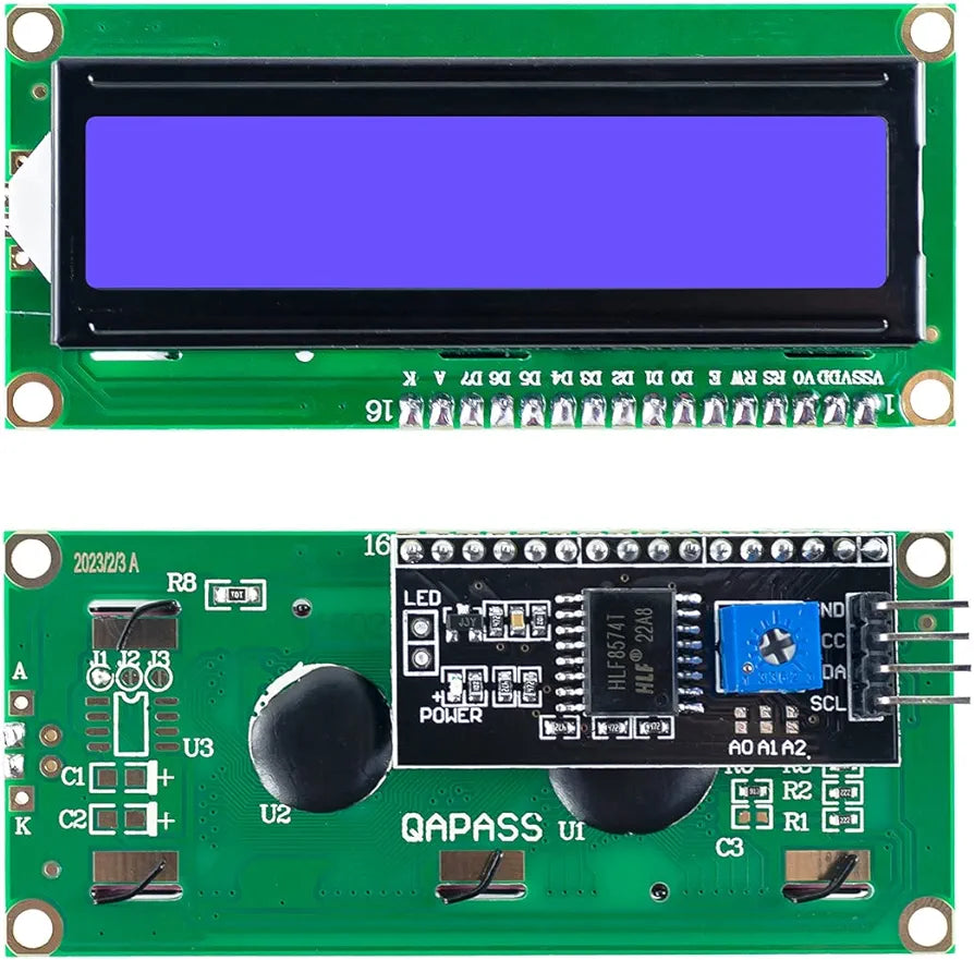 I2C IIC 1602 LCD Display Module 16x02 LCD Screen Module for Arduino Raspberry Pi