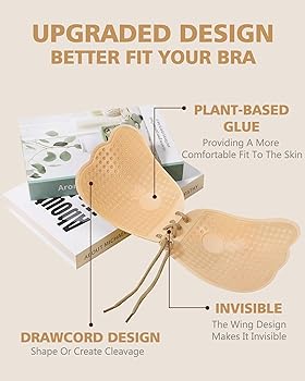 Sticky Bra, Backless Strapless Bra Push Up, Adhesive Invisible Lift Up Bras