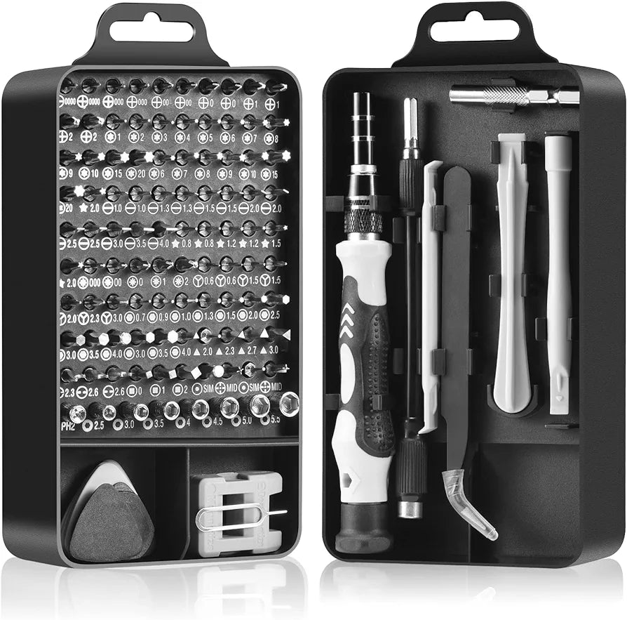 Precision Screwdriver Set, Professional Grade 115 in 1 Magnetic Repair Tool Kit for Electronics, Computer, iPhone, Laptop, Game Console, Watch, Eyeglasses, Modding, and DIY Projects screw driver