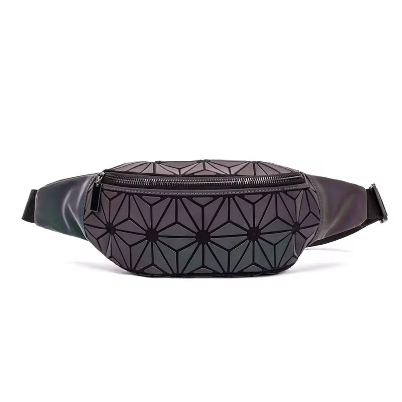 Waist Bag Geometric reflective waist bag