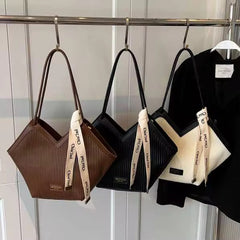 Handbag v shaped with scarf