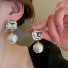 Earring pearl Diamond