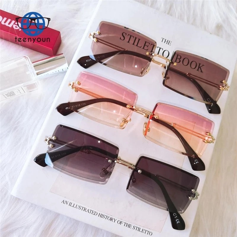 Sunglasses rimless rectangle