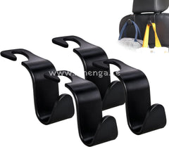 Car Seat Headrest Hook 4 Pack Hanger Storage Organizer Universal For Handbag Purse Coat Fit Vehicle