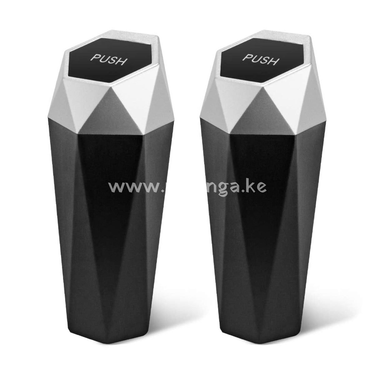 Car Trash Can With Lid New Dustbin Diamond Design Leakproof Vehicle Bin Mini Garbage For Automotive