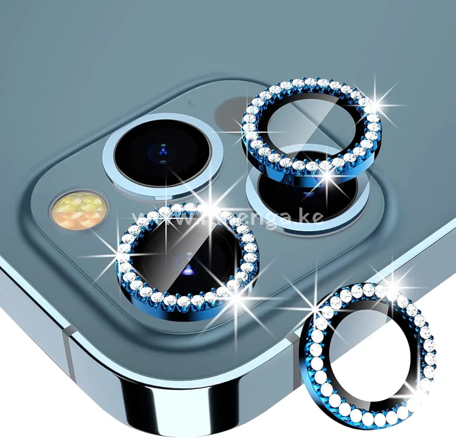 Compatible With Iphone 12 Pro Camera Lens Protector Diamond Glitter Bling Tempered Glass Clear