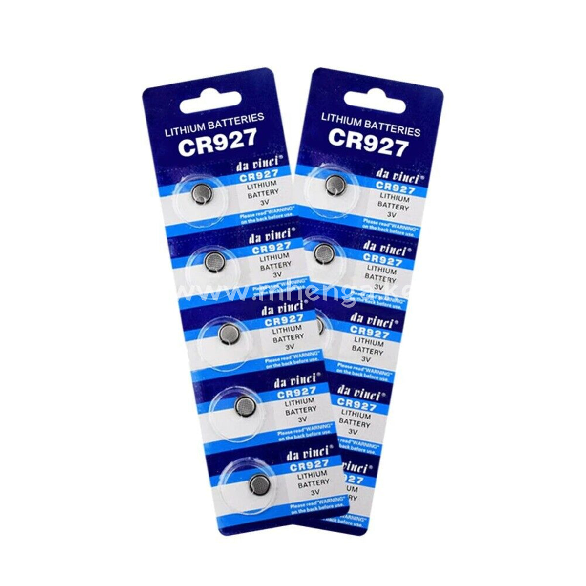 Da Vinci Cr927 Lithium Blister Pack 3V 3 Volt Coin Cell Batteries (5 Pcs)