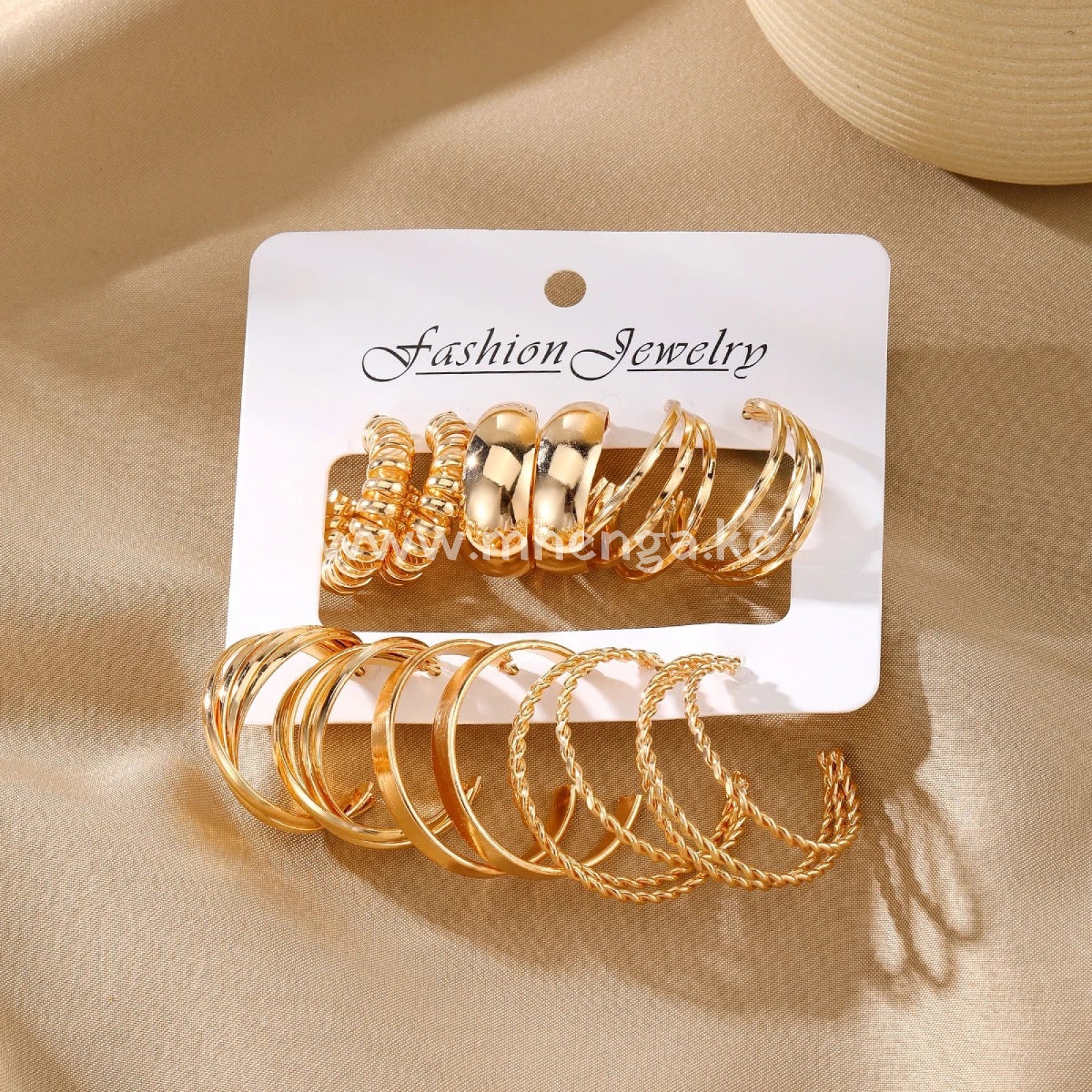 Earring Set Loops Spiral