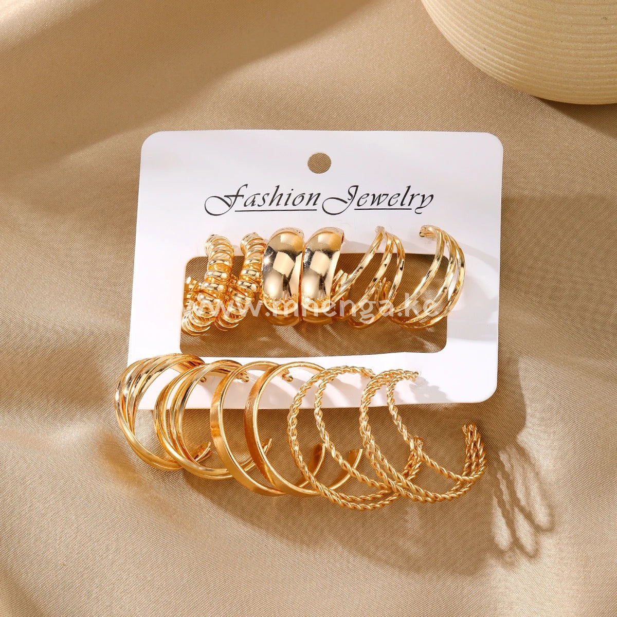 Earring Set Loops Spiral