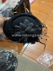 Fascinator Feathers And Black Pearls