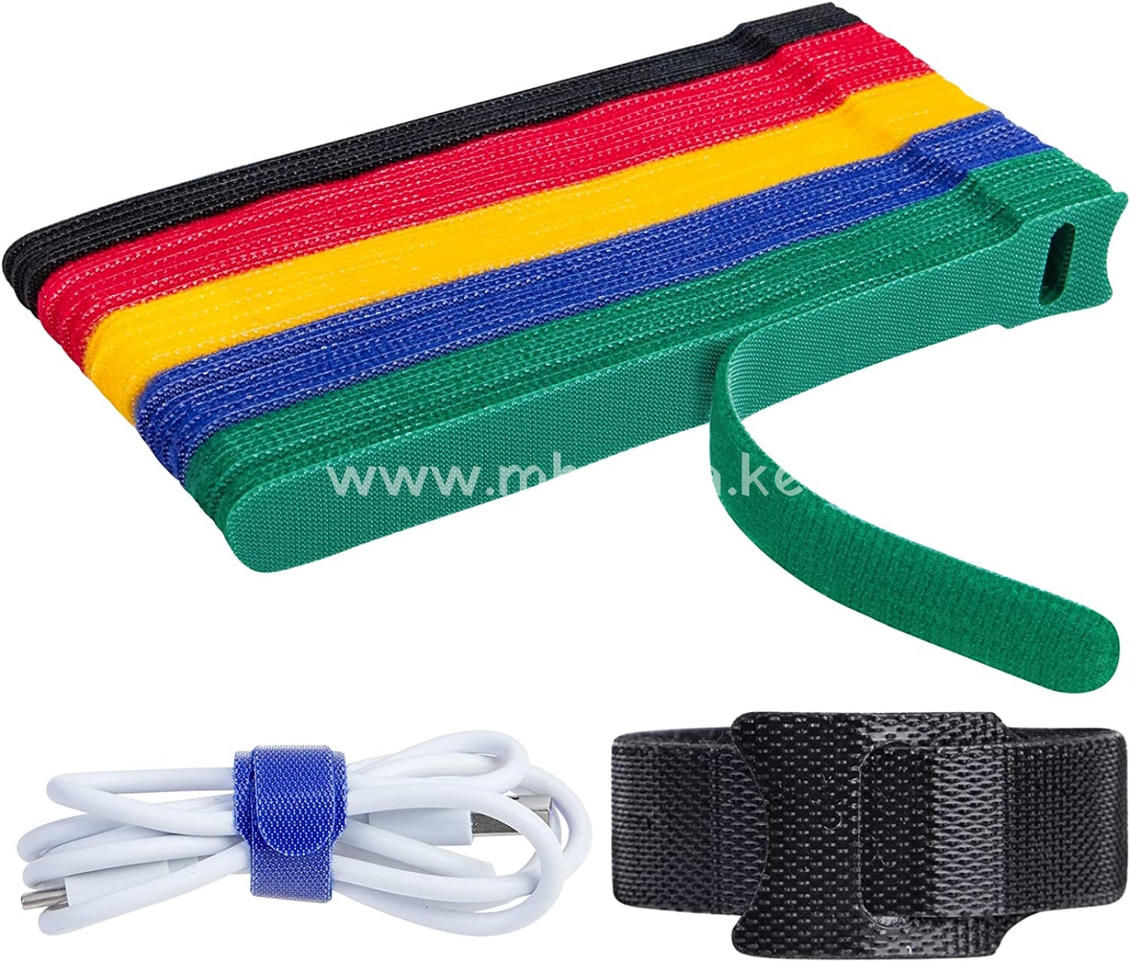 Fastening Cable Cord Ties Reusable 6 Inch Adjustable Management Straps With Hook And Loop