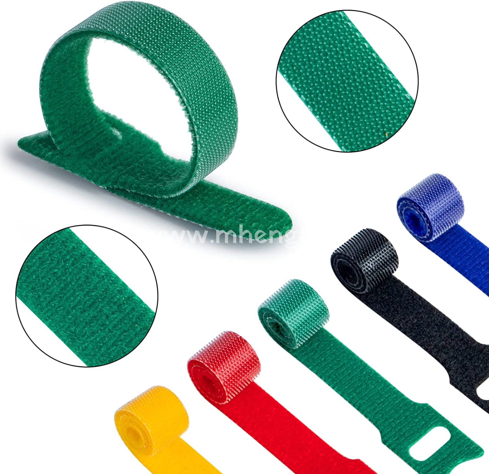 Fastening Cable Cord Ties Reusable 6 Inch Adjustable Management Straps With Hook And Loop